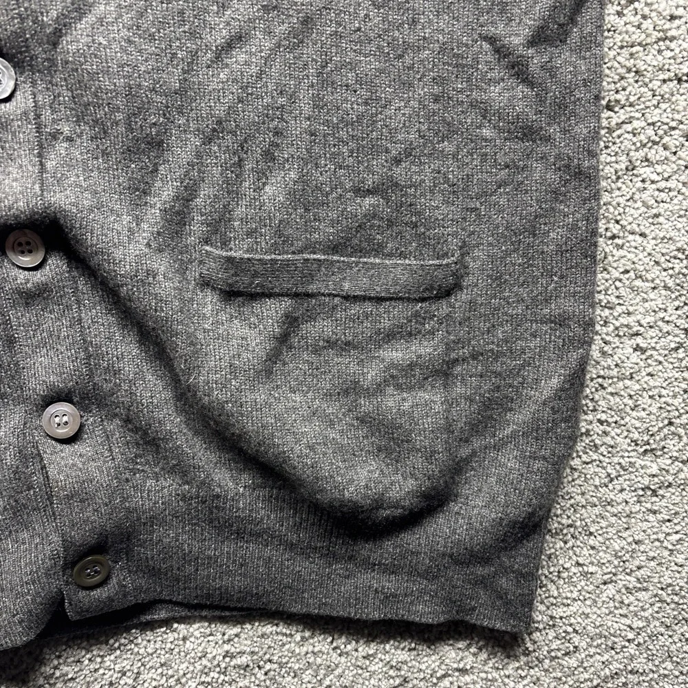Vintage Neiman Marcus Exclusive 100% Cashmere Cardigan Sz XL Gray Scotland Women